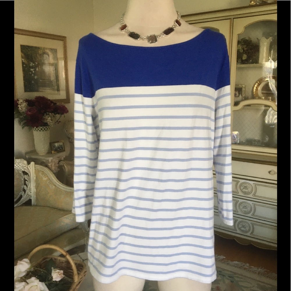 ELLE striped/solid top size XL. B:712